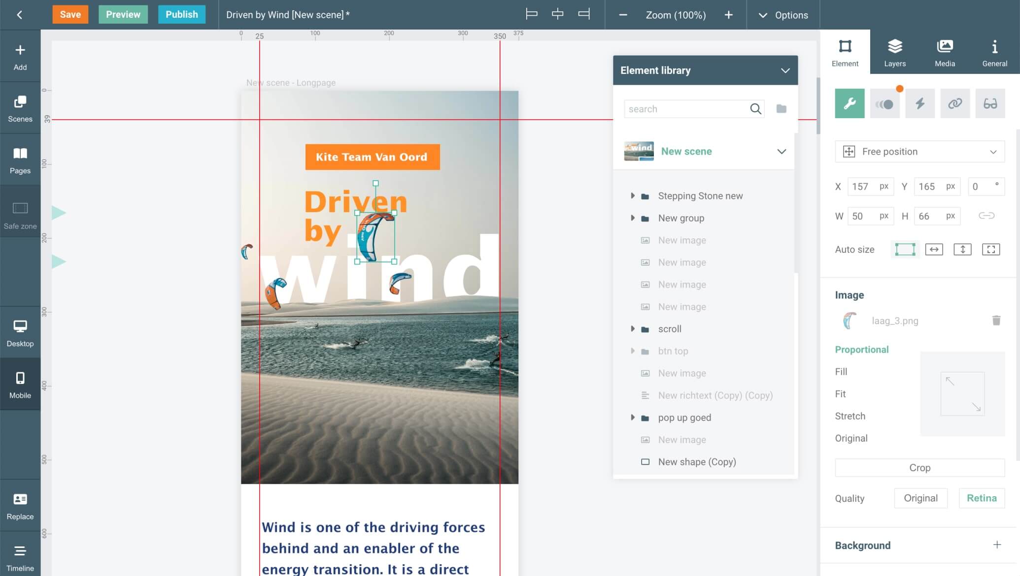 Mobile editor